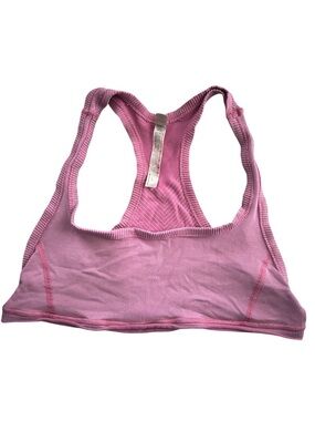 Free People Pink Racerback Seamless Sports Bra Ribbed Size Large